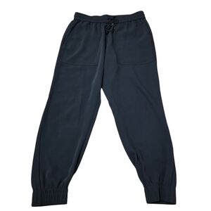 Ann Taylor Business Casual Drawstring 4 Pocket Joggers Navy Blue Size S